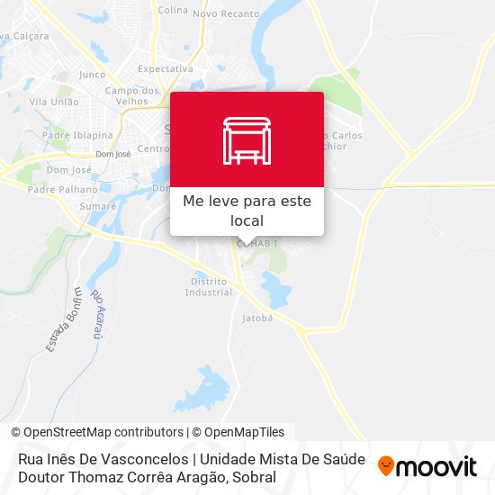 Rua Inês De Vasconcelos | Unidade Mista De Saúde Doutor Thomaz Corrêa Aragão mapa