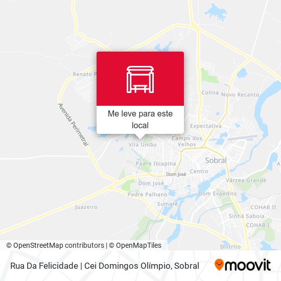 Rua Da Felicidade | Cei Domingos Olímpio mapa