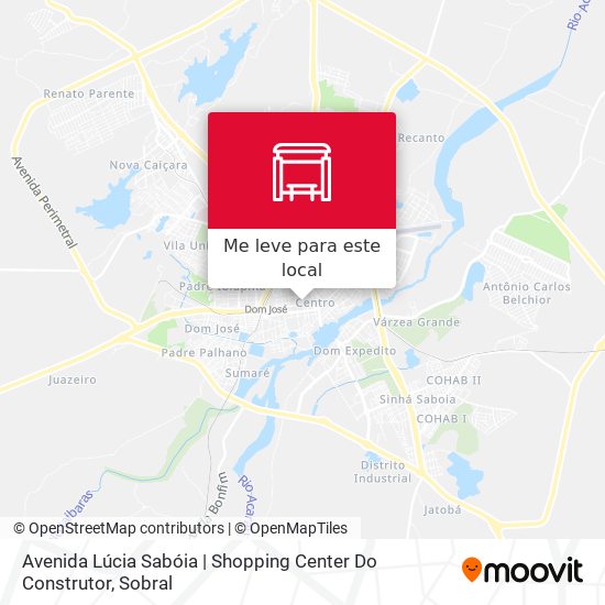 Avenida Lúcia Sabóia | Shopping Center Do Construtor mapa