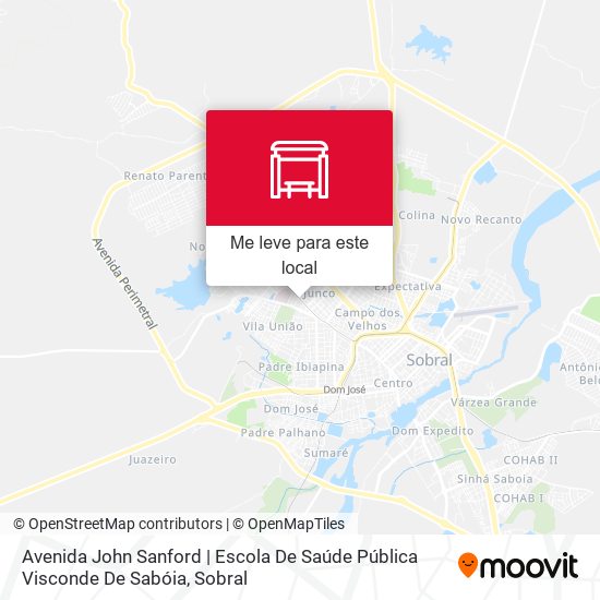 Avenida John Sanford | Escola De Saúde Pública Visconde De Sabóia mapa