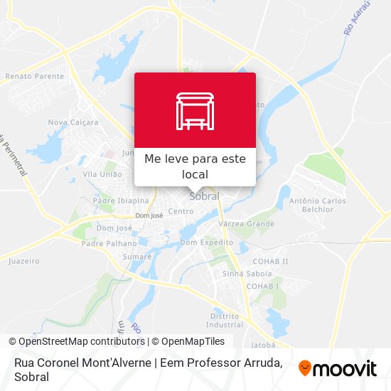 Rua Coronel Mont'Alverne | Eem Professor Arruda mapa