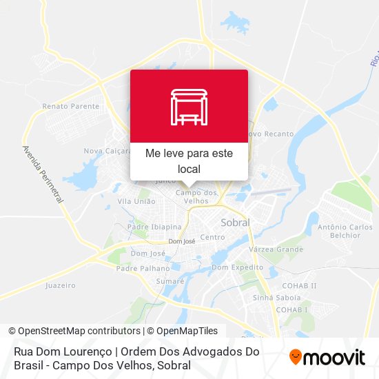 Rua Dom Lourenço | Ordem Dos Advogados Do Brasil - Campo Dos Velhos mapa