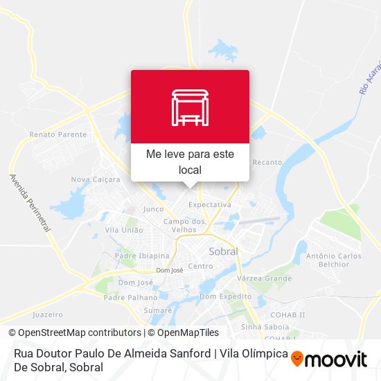 Rua Doutor Paulo De Almeida Sanford | Vila Olímpica De Sobral mapa