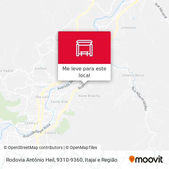 Rodovia Antônio Heil, 9310-9360 mapa