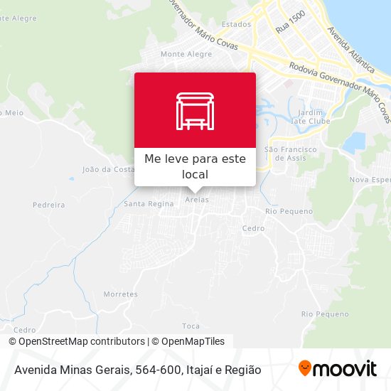 Avenida Minas Gerais, 564-600 mapa