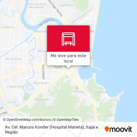 Av. Cel. Marcos Konder (Hospital Marieta) mapa