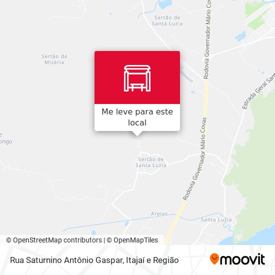 Rua Saturnino Antônio Gaspar mapa