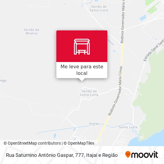 Rua Saturnino Antônio Gaspar, 777 mapa