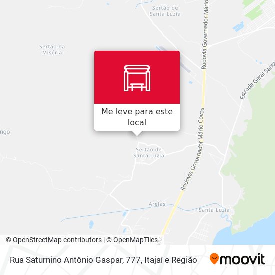 Rua Saturnino Antônio Gaspar, 777 mapa