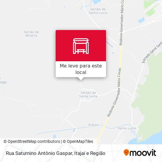 Rua Saturnino Antônio Gaspar mapa