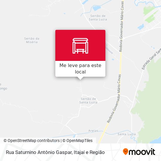 Rua Saturnino Antônio Gaspar mapa