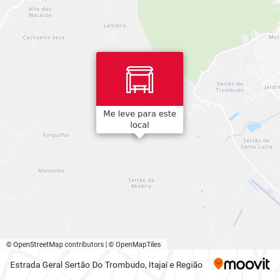 Estrada Geral Sertão Do Trombudo mapa