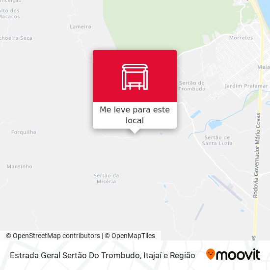 Estrada Geral Sertão Do Trombudo mapa