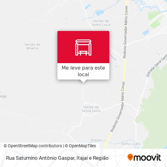 Rua Saturnino Antônio Gaspar mapa