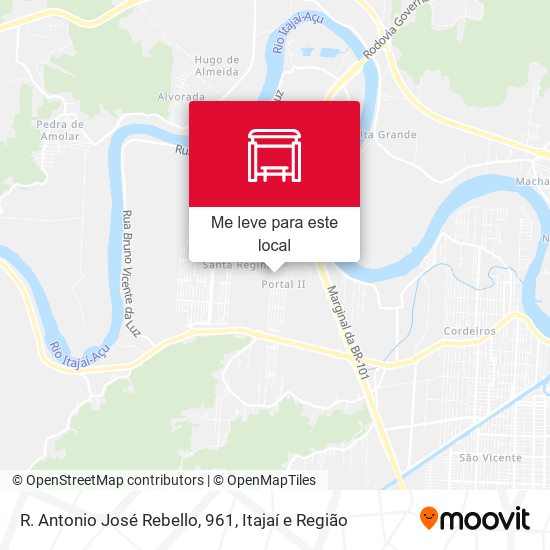 R. Antonio José Rebello, 961 mapa