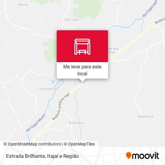 Estrada Brilhante mapa