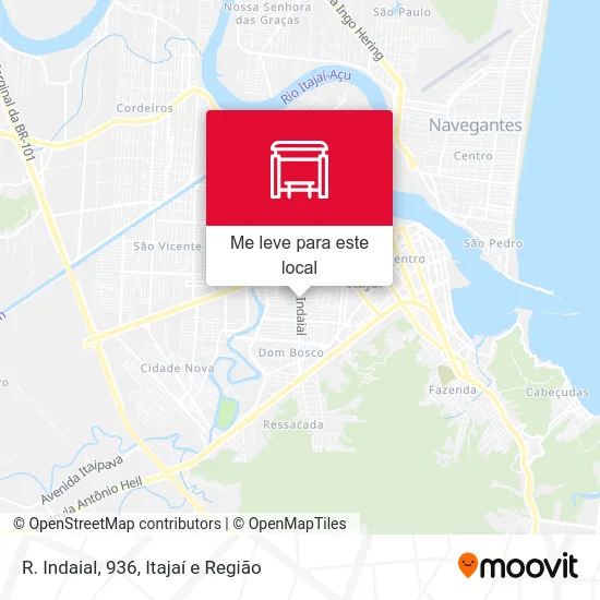 R. Indaial, 936 mapa