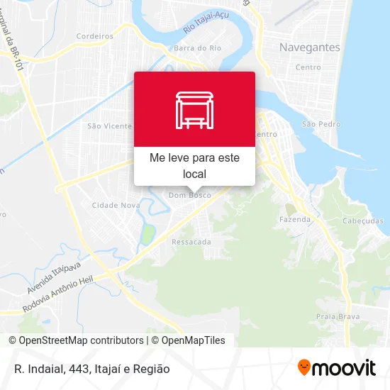 R. Indaial, 443 mapa