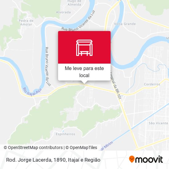Rod. Jorge Lacerda, 1890 mapa