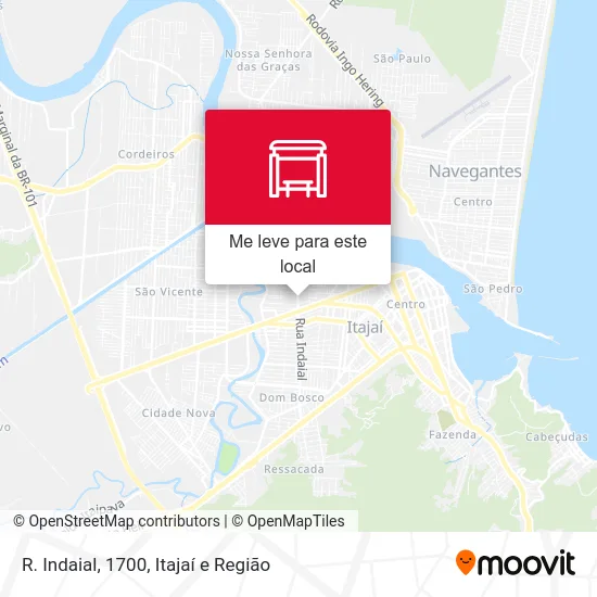 R. Indaial, 1700 mapa
