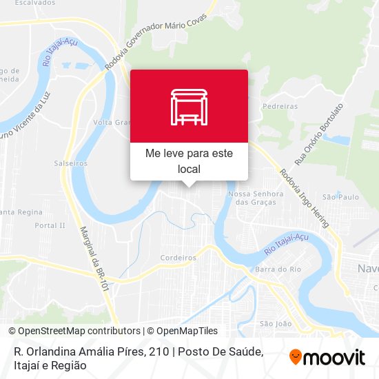 R. Orlandina Amália Píres, 210 | Posto De Saúde mapa