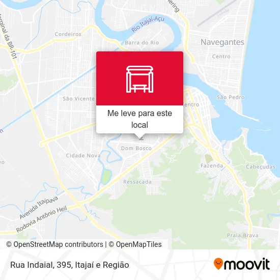 Rua Indaial, 395 mapa