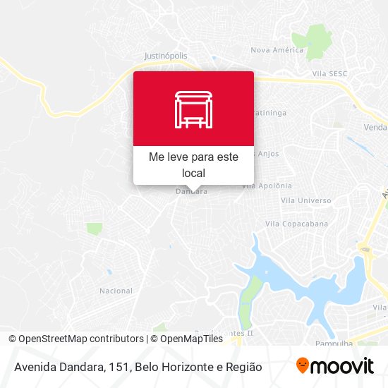 Avenida Dandara, 151 mapa