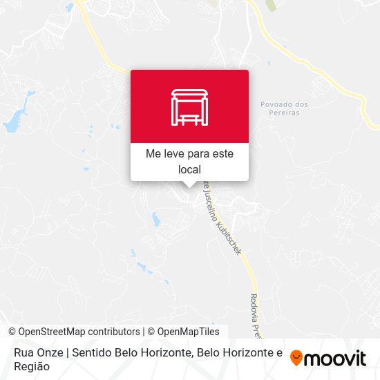 Rua Onze | Sentido Belo Horizonte mapa