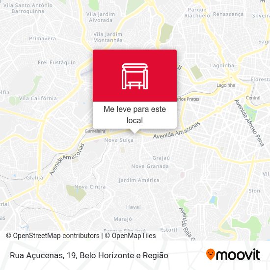 Rua Açucenas, 19 mapa