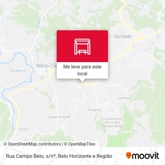 Rua Campo Belo, s/nº mapa