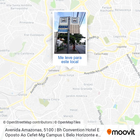 Avenida Amazonas, 5100 | Bh Convention Hotel E Oposto Ao Cefet-Mg Campus I mapa