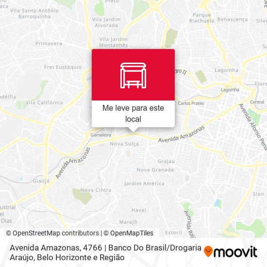 Avenida Amazonas, 4766 | Banco Do Brasil / Drogaria Araújo mapa