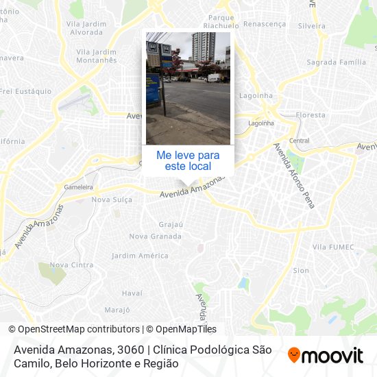 Avenida Amazonas, 3060 | Clínica Podológica São Camilo mapa