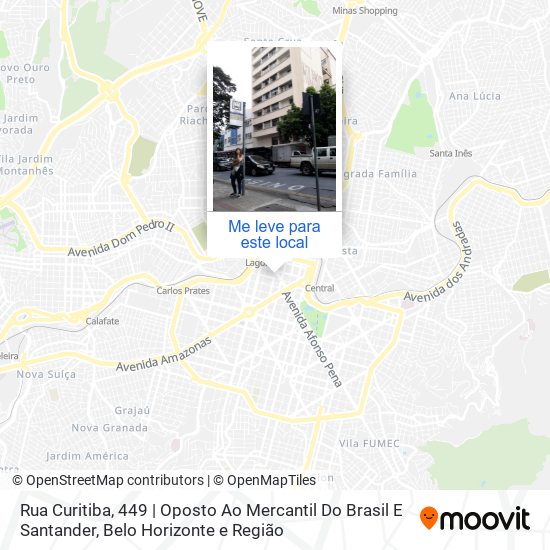 Rua Curitiba, 449  Oposto Ao Mercantil Do Brasil E Santander parada -  Rotas, horários e tarifas