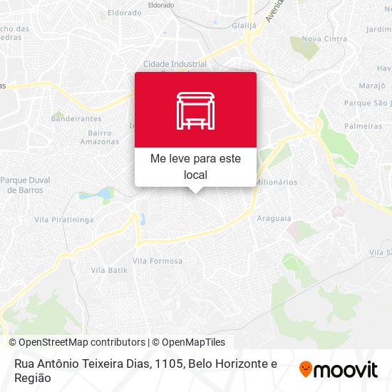 Rua Antônio Teixeira Dias, 1105 mapa