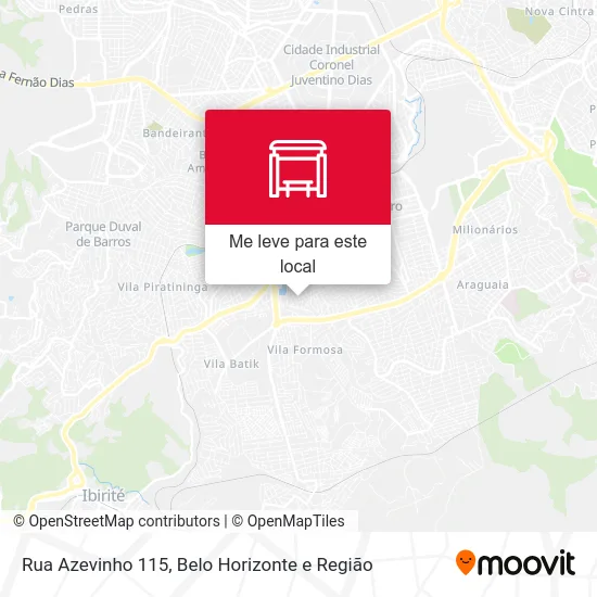 Rua Azevinho 115 mapa