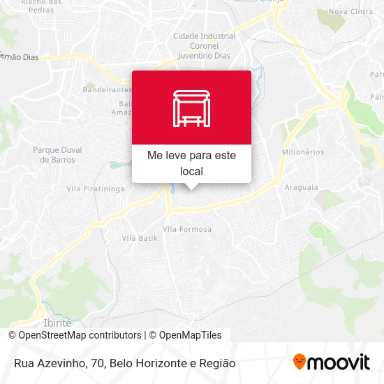 Rua Azevinho, 70 mapa