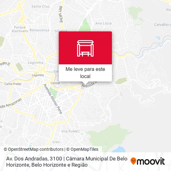 Av. Dos Andradas, 3100 | Câmara Municipal De Belo Horizonte mapa