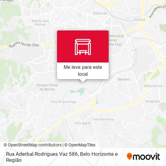 Rua Aderbal Rodrigues Vaz 586 mapa