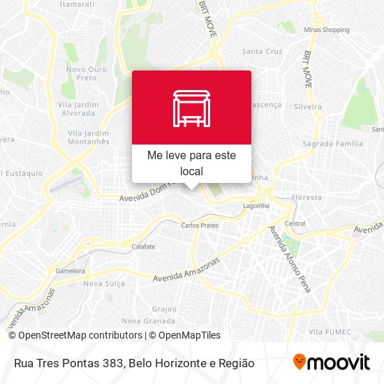 Rua Tres Pontas 383 mapa
