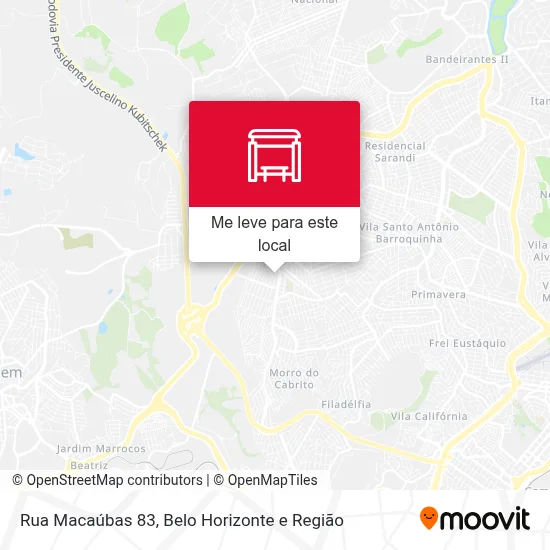 Rua Macaúbas 83 mapa