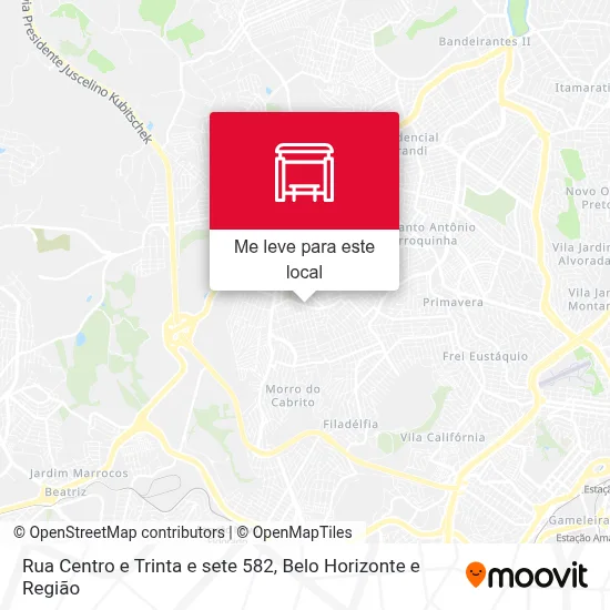 Rua Centro e Trinta e sete 582 mapa