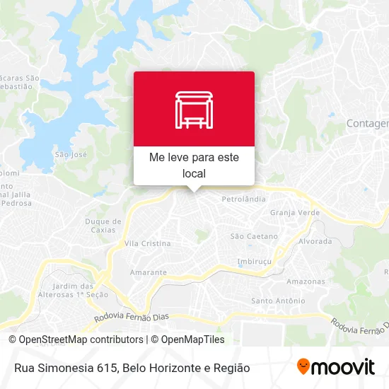 Rua Simonesia 615 mapa