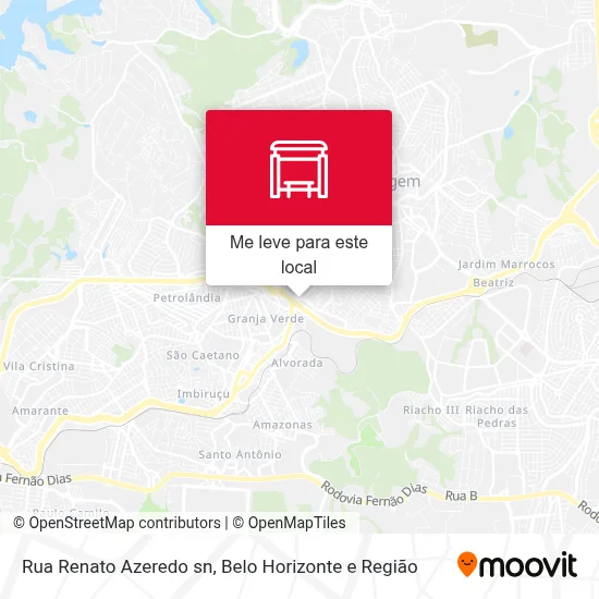 Rua Renato Azeredo sn mapa