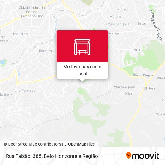 Rua Faisão, 385 mapa