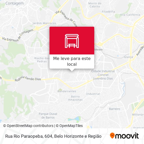 Rua Rio Paraopeba, 604 mapa