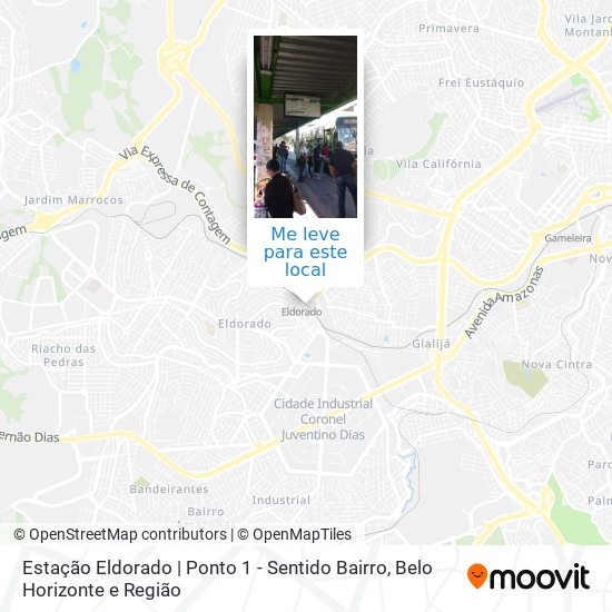 Estação Eldorado | Ponto 1 - Sentido Bairro mapa