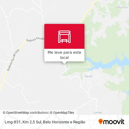 Lmg-831, Km 2,5 Sul mapa