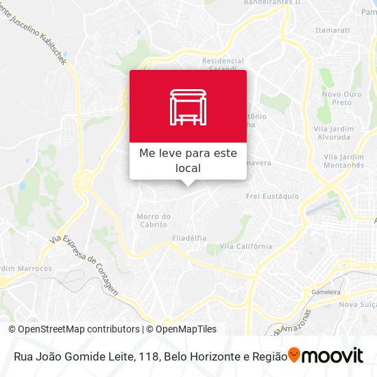 Rua João Gomide Leite, 118 mapa