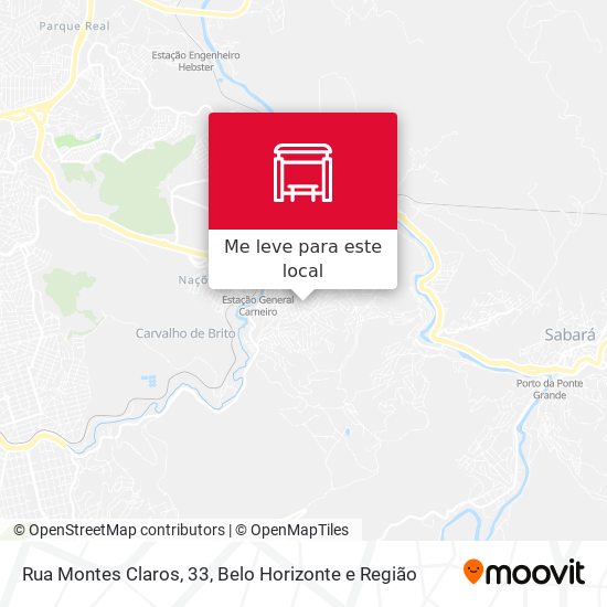 Rua Montes Claros, 33 mapa